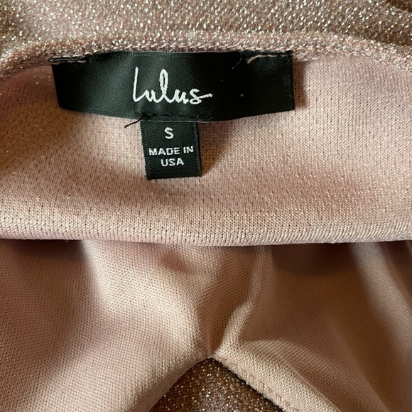 Lulus Metallic Blush Bodycon Dress - Picture 5 of 7